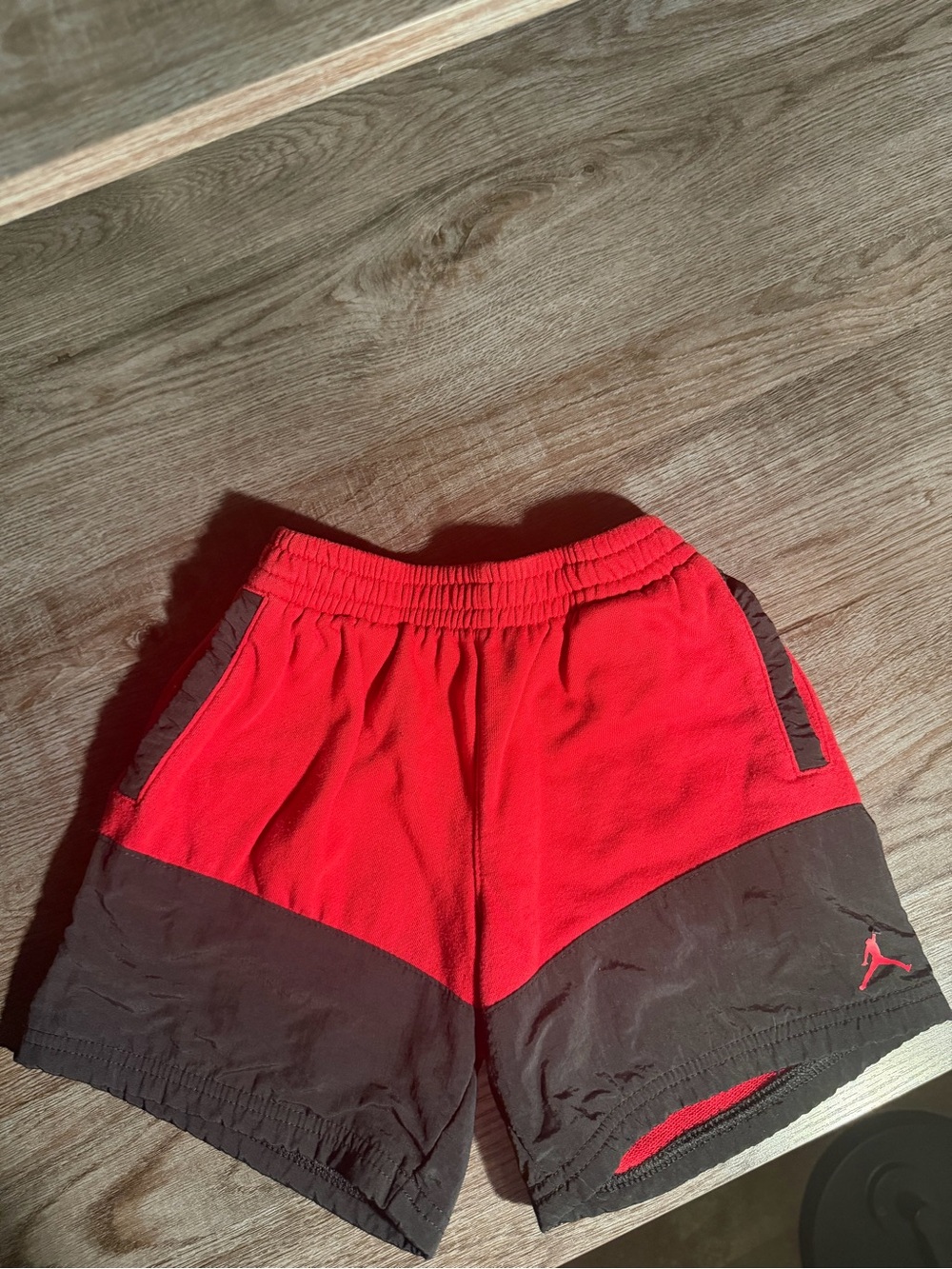 Kids Red and Black Jordan Athletic Shorts